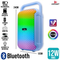 Caixa de Som Bluetooth D-S3210 Grasep - Azul